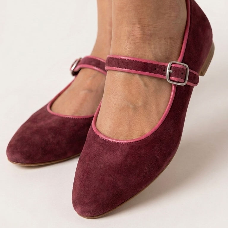 Modelo Simone burdeo mix rosa