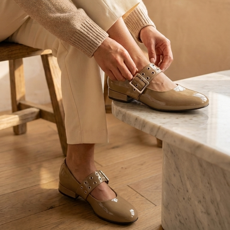 Modelo Lucrecia beige richato