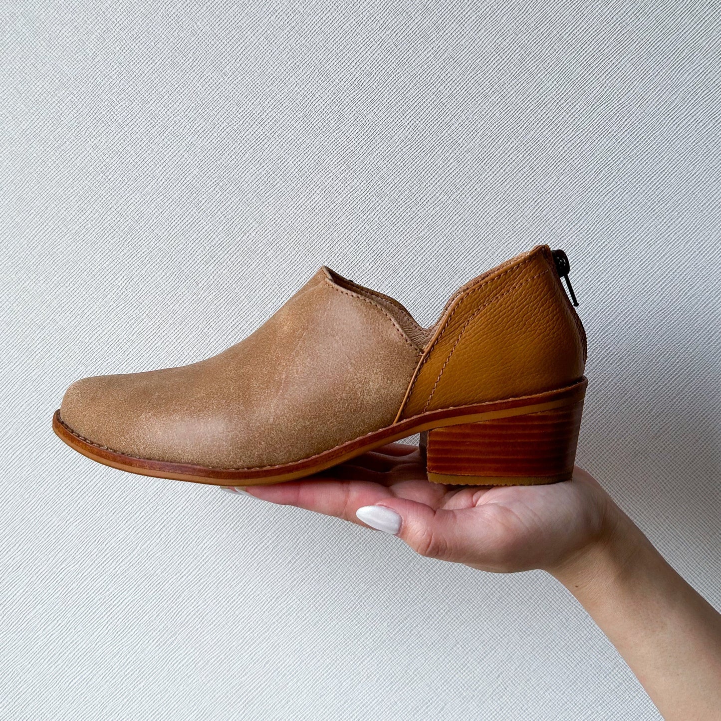 Zapato camel abertura