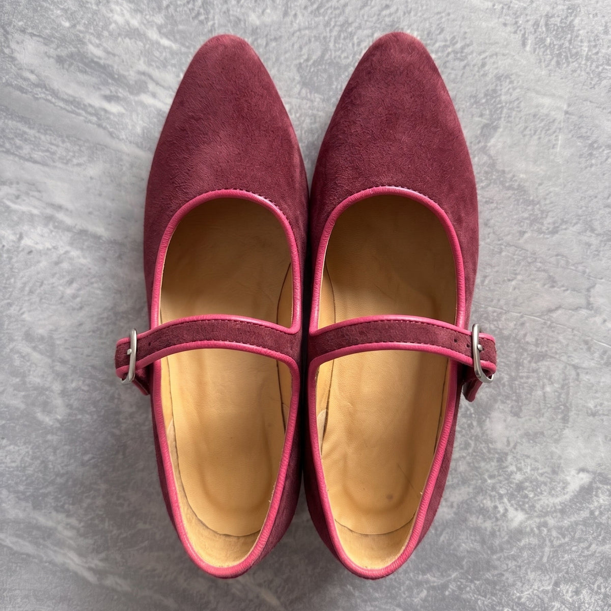 Modelo Simone burdeo mix rosa